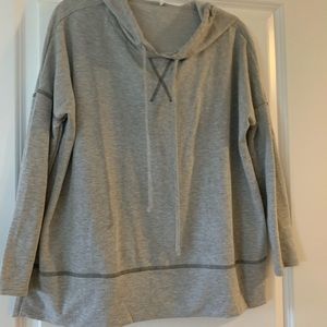 Pink blush maternity simple lightweight hoodie